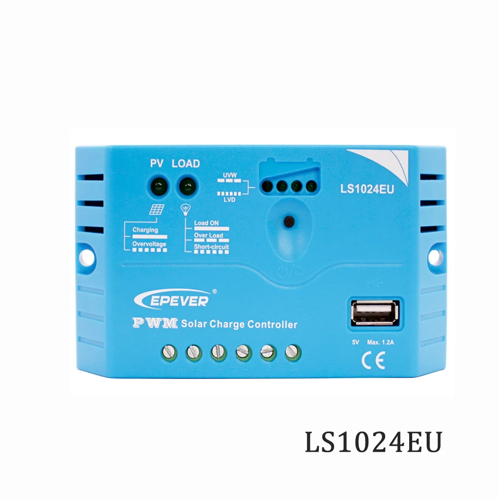 За максимальной точкой мощности Солнечный контроллер заряда LS1024EU 10A 12V 24V Epsolar ШИМ