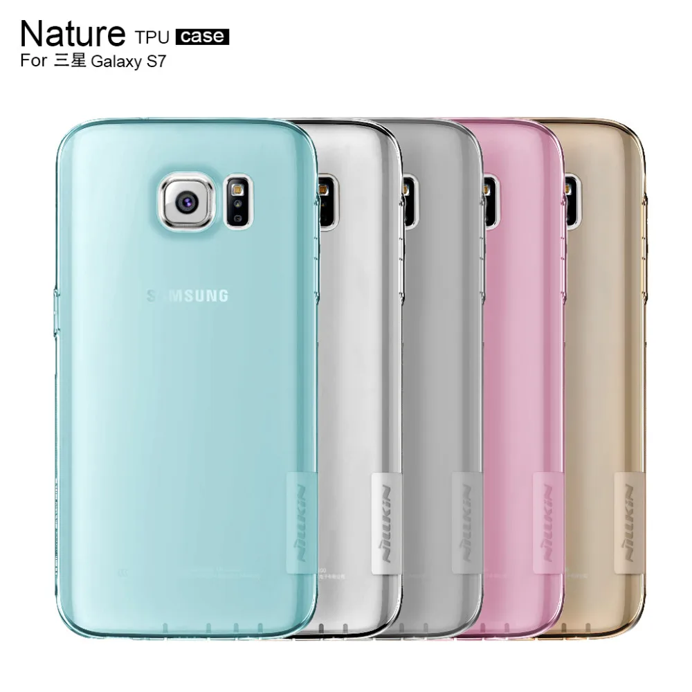 Для samsung Galaxy S7 NILLKIN Nature TPU мягкий чехол на заднюю панель прозрачный натуральный силиконовый чехол с розничной посылка