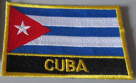Flag Patch Нашивки с вышитым национальным флагом и металлический значок с флагом Куба - Цвет: Flag Patch
