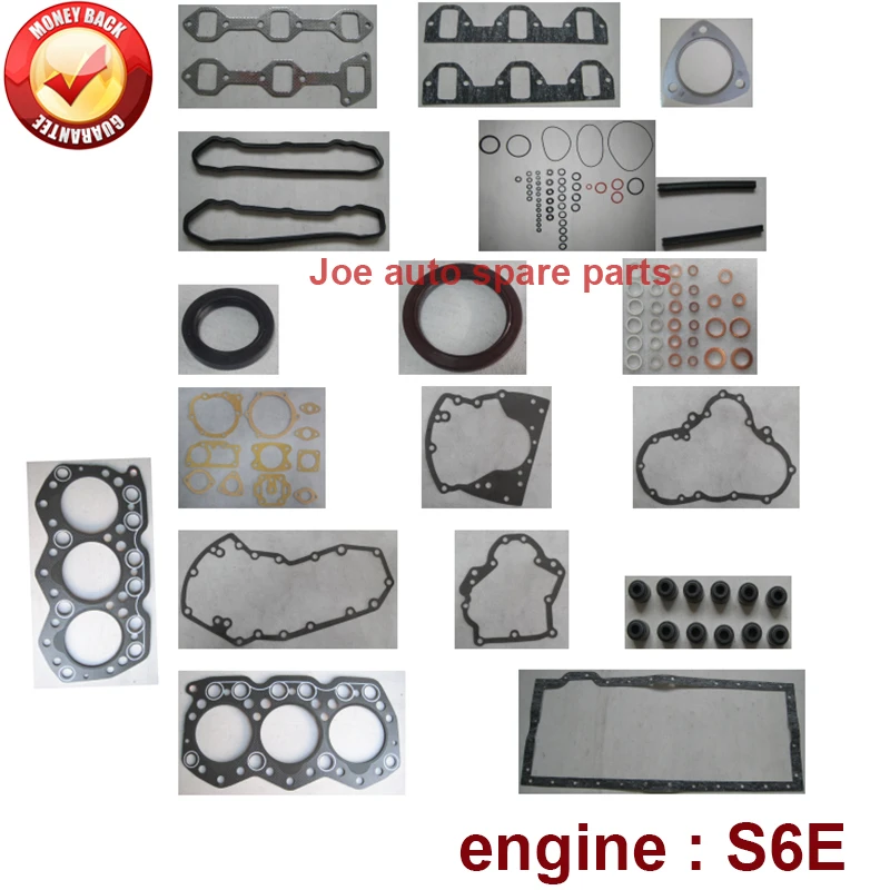 

Полный ремонт, капитальный ремонт двигателя, полный комплект прокладок для двигателя Mitsubishi: S6E