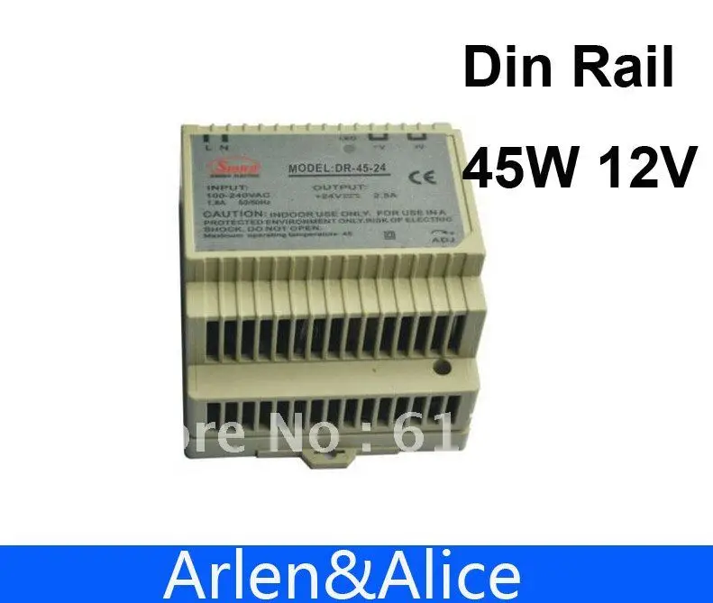 Блок питания на Din рейке 45 Вт 12 В|power battery supply|power supply heat dissipationsupplies camping |