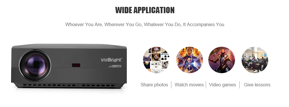 VIVIBRIGHT F30UP ЖК-проектор Android домашний развлекательный коммерческий 1080P FHD 4200 люмен Bluetooth 4,0