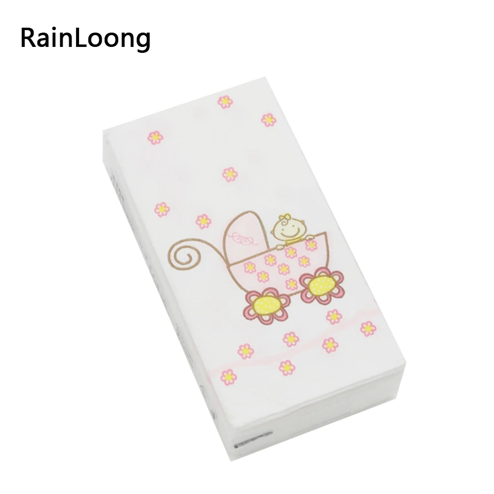 [RainLoong] карманные бумажные салфетки с мультяшным принтом платок для украшения