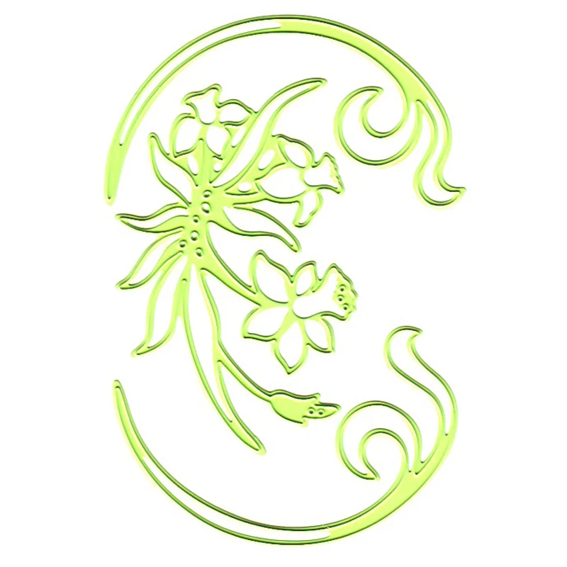 Штампы McDies Daffodil и Swirls из металла стали трафарет для скрапбукинга новый шаблон