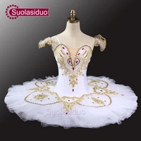 white gold classical tutu ballet professional costume tutu adult competition ballet tutus costumes sd0036