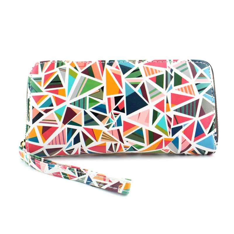 Красочные Печати Женщины Кошелек Кожаный Женский Держателя Карты Сцепления Carteira