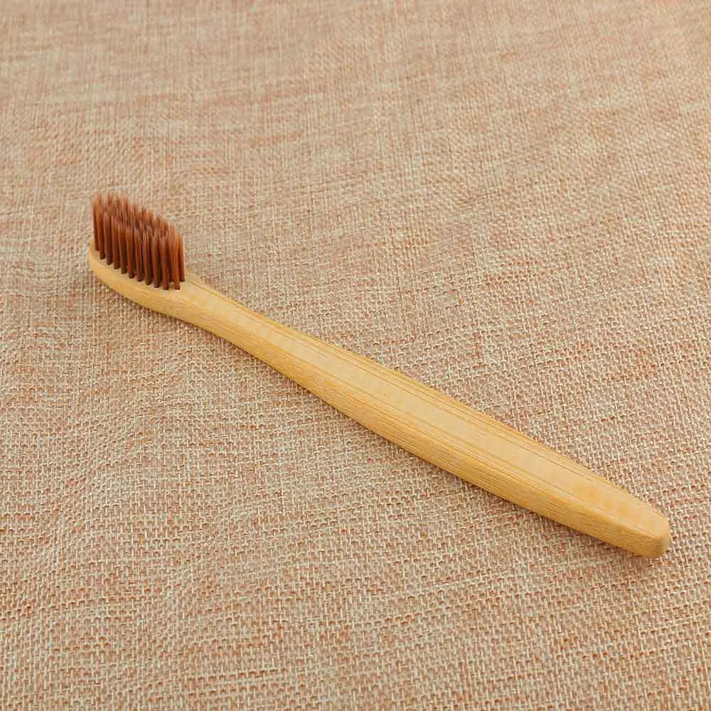 17.5cm Brown 1pcs 1/5 шт экологическая зубная щетка с бамбуковым углем для ухода за полостью рта, для чистки зубов, эко, средняя мягкая щетина, щетки - Цвет: 17.5cm Brown 1pcs