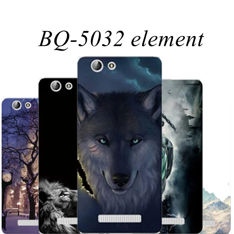 BQ5032 TPU Draw paint Printed Cartoon Pattern Cover For BQ-5032 Element BQ 5032 5 inch Smartphone Cases Bags |