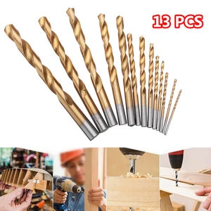 Быстрорежущие стальные спиральные сверла, 13 шт., 2 мм-12 мм, набор инструментов с прямым хвостовиком