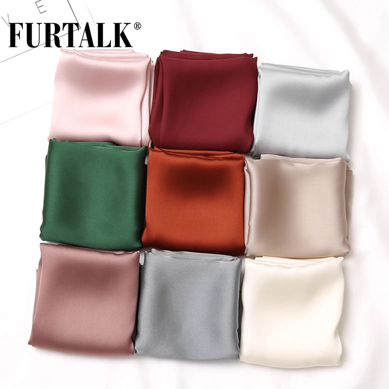 Роскошный брендовый шарф FURTALK 70*70 см женский шелковый дамские квадратные шарфы