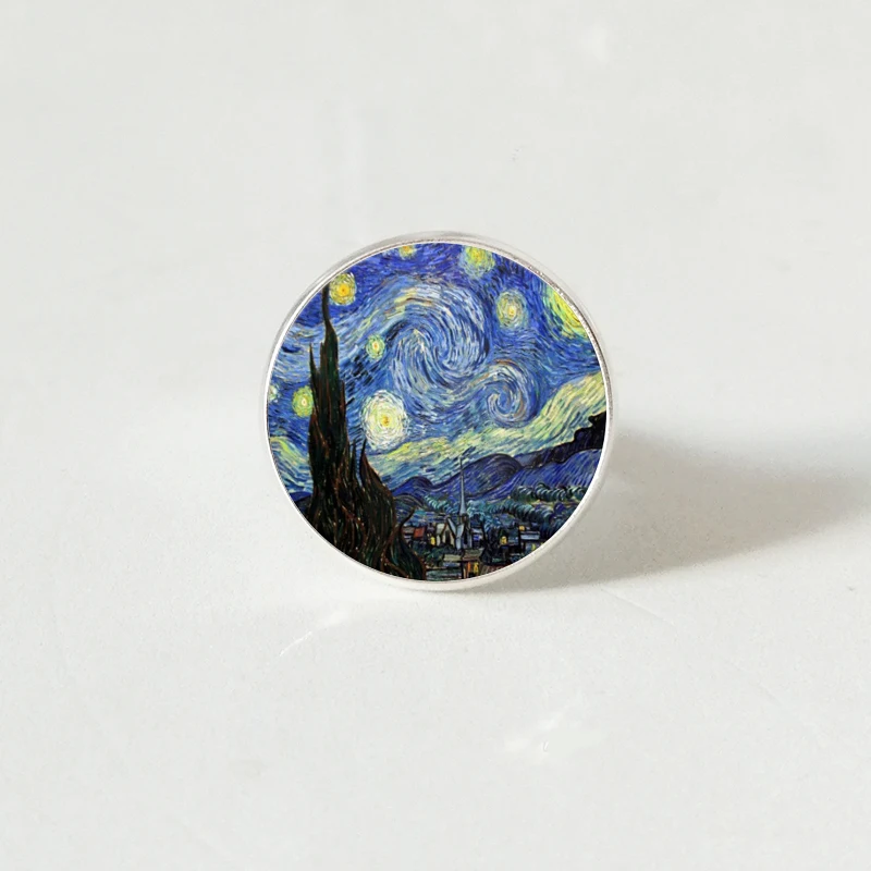 Ван Гог миндальная ветка цветение Искусство кольцо ювелирные изделия подарок на