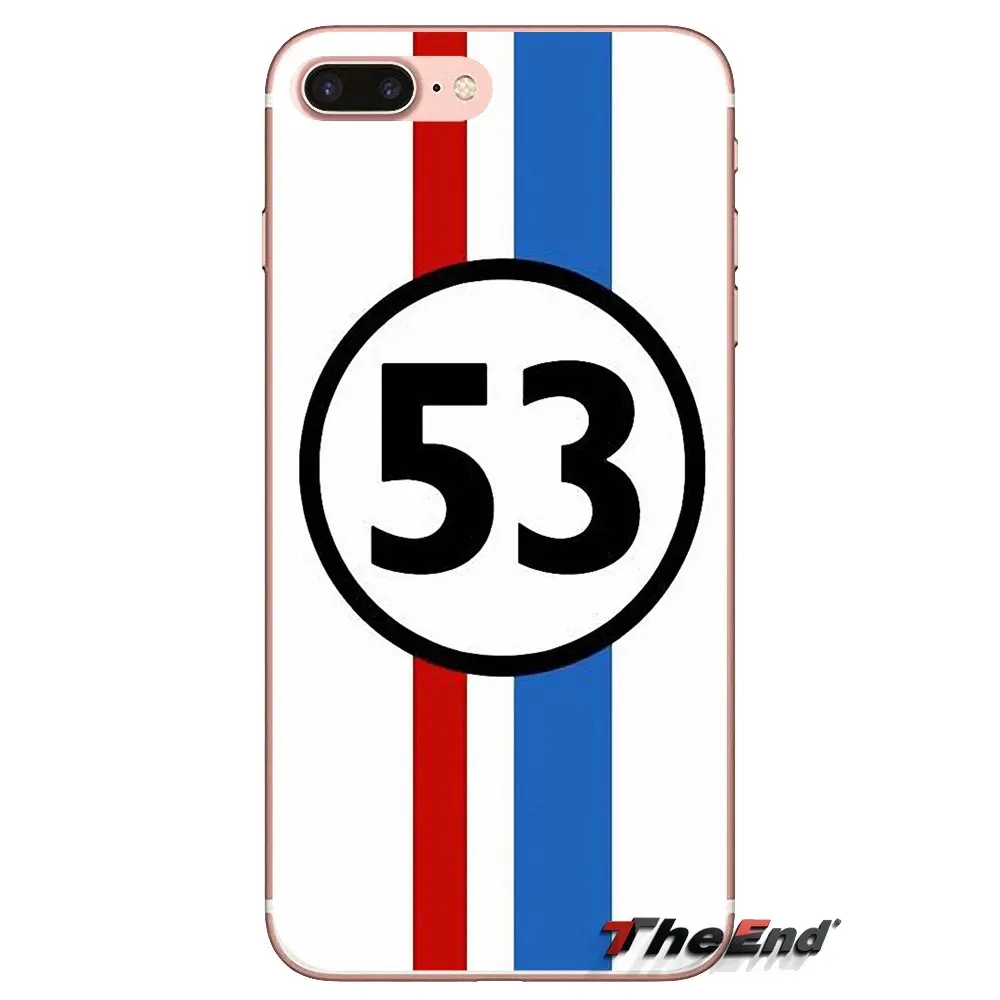 For Huawei Mate Honor 4C 5C 5X 6X 7 7A 7C 8 9 10 8C 8X 20 Lite Pro Transparent Soft Shell Covers Herbie 53 VW bug beetle |
