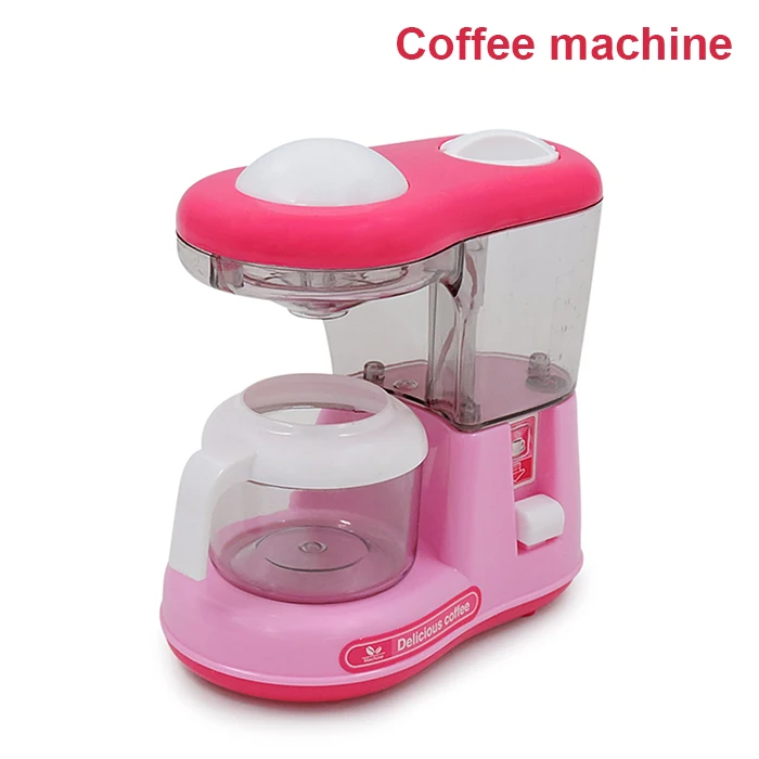 Coffee machine Мини-игрушки для кухни, ролевые игры, игрушки для девочек, Детский Светильник, звуковое моделирование, домашняя бытовая техника, кухонные принадлежности, Обучающие - Цвет: Coffee machine
