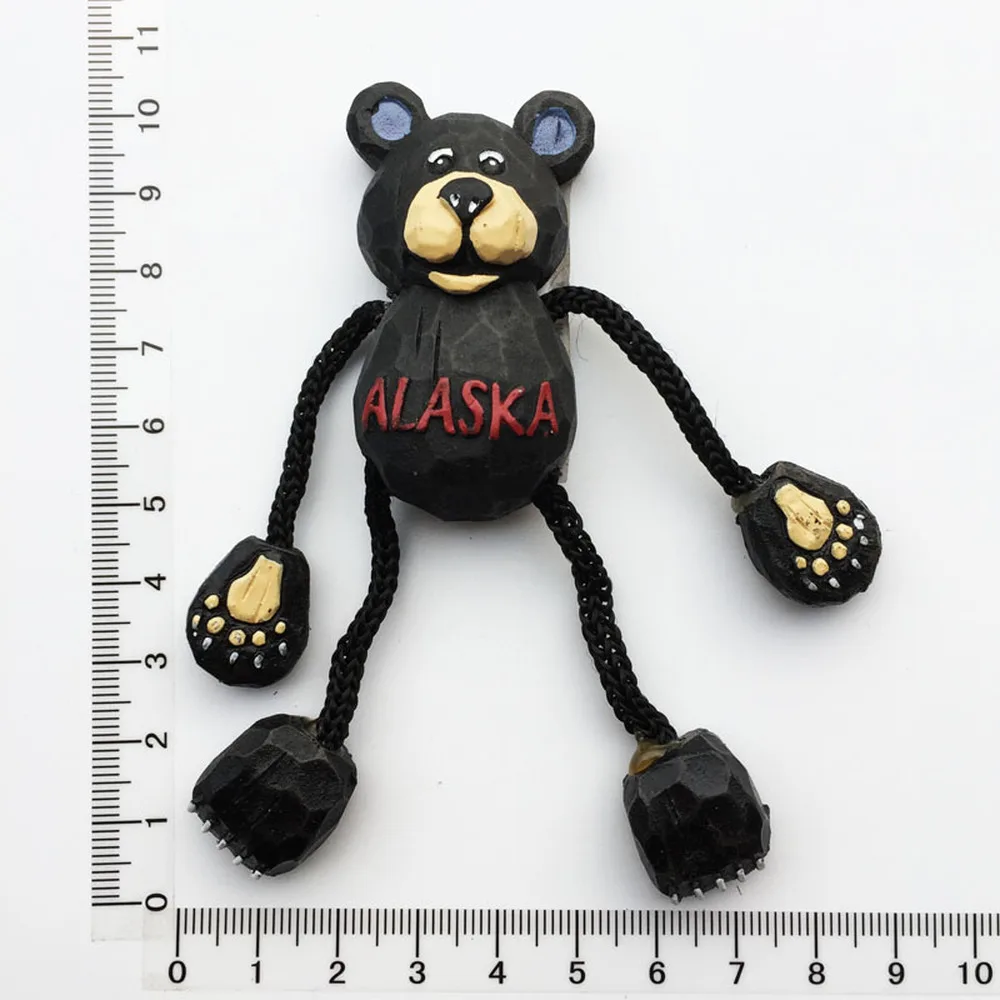 BABELEMI 1 шт. милые резиновые 3D Alaska Bear магнит на холодильник сувениры для путешествий