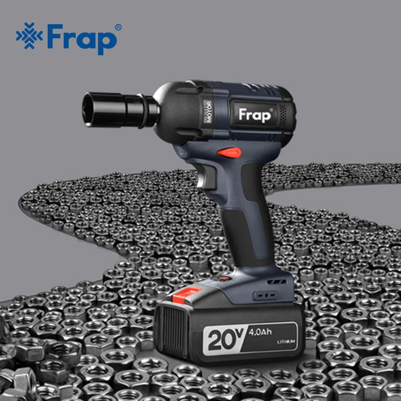 

Frap New Impact Wrench Brushless Cordless Electric Wrench Power Tool 320N.m Torque Rechargeable Extra Battery Avaliable YHD919