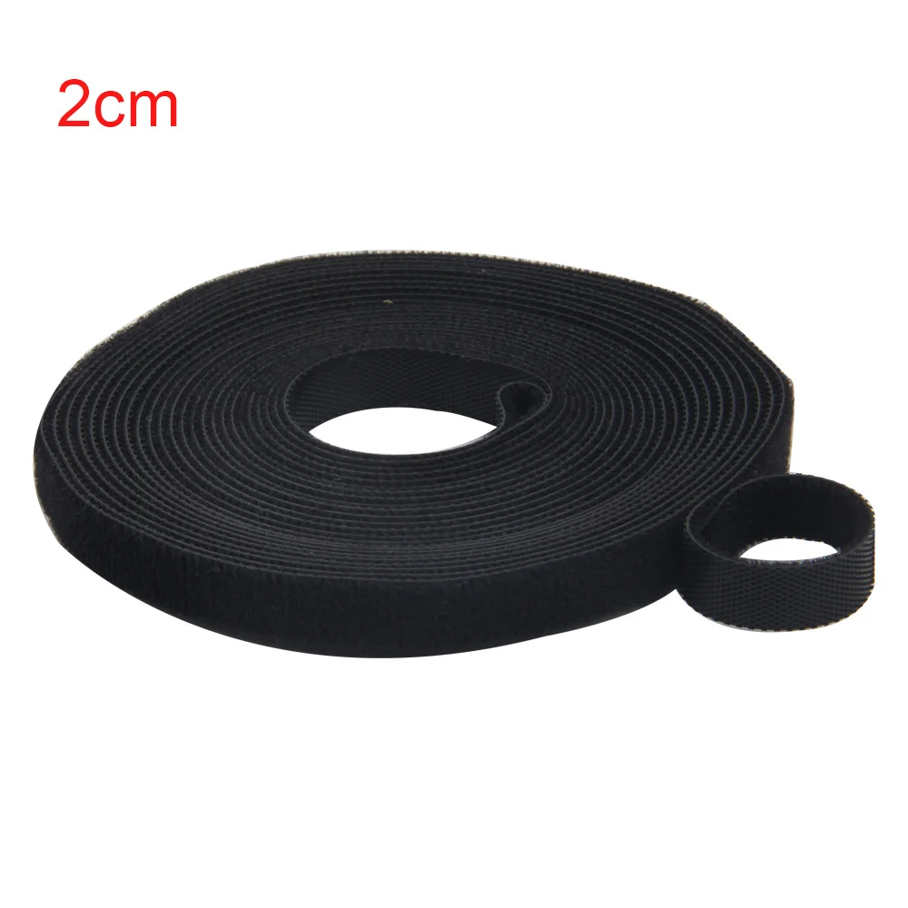 2cm black 5 метров крепкие короткие крючки и петли клейкая лента впритык самоклеющиеся Кабельные стяжки застежка волшебная лента Швейные аксессуары - Цвет: 2cm black