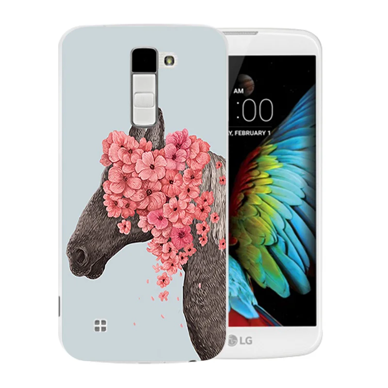 For LG K10 LTE K420N K430 K430ds F670 Back Cover Soft TPU New Perfect Design Horse Pattern Phone Case for K410 Capa |