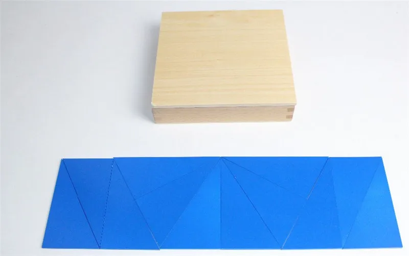 Новая деревянная детская игрушка Монтессори голубой треугольник для