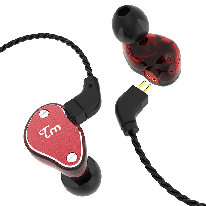 TRN V60 наушники вкладыши HIFI Беспроводная Спортивная гарнитура 6 шт Круг Железный