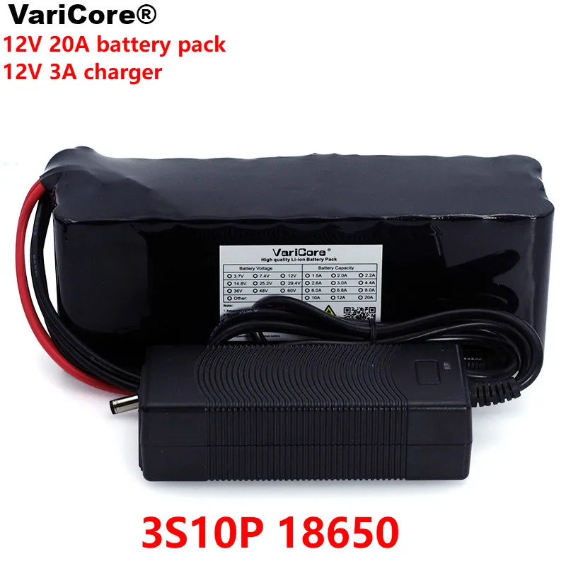 VariCore 12 V 20000mAh 18650 литиевая батарея шахтер лампа разряда 20A 240W ксеноновая