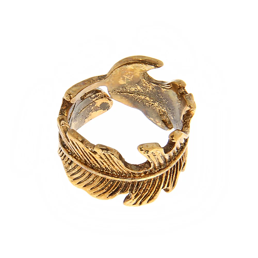 Женское и мужское кольцо с перьями в античном стиле|jewelry gift bags wholesale|ring displayring anchor |