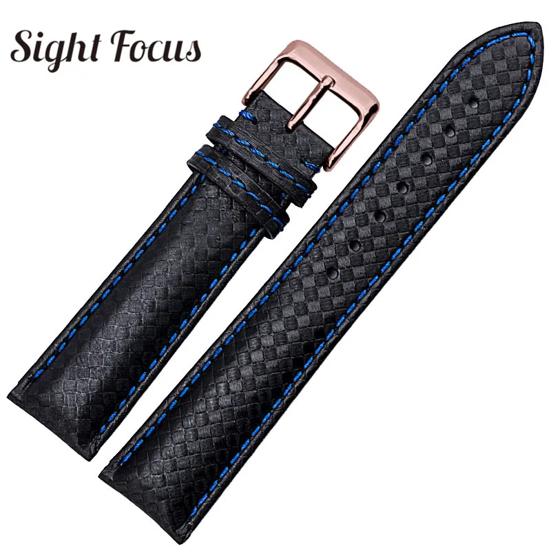 Black Blue Rosegold 20 мм 22 мм часы ремешок для швейцарских военных Luftwaffe наручные часы браслет армейский Синий Оранжевый Красный сшитый мужской ремень сменный ремешок - Цвет ремешка: Black Blue Rosegold