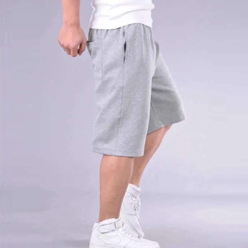 Большой Размеры шорты Для мужчин Мешковатые Свободные эластичные из хлопка