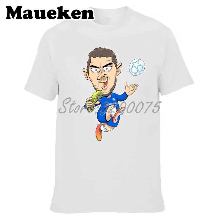 Мужская футболка Челси Eden Hazard 10 из Бельгии с героями мультфильмов для фанатов
