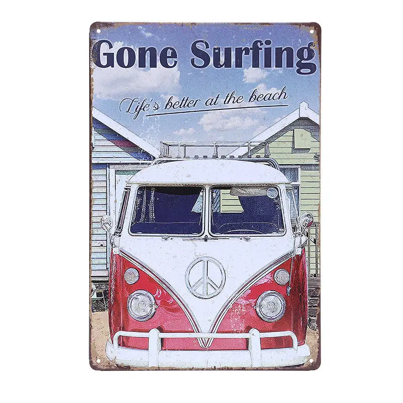 SKU0827H Vintage Home Decor Classic Car Bus Truck Campervan Metal Signs Painting Art Poster Garage Pub Bar Plate Wall Plaque YH046 - Цвет: SKU0827H