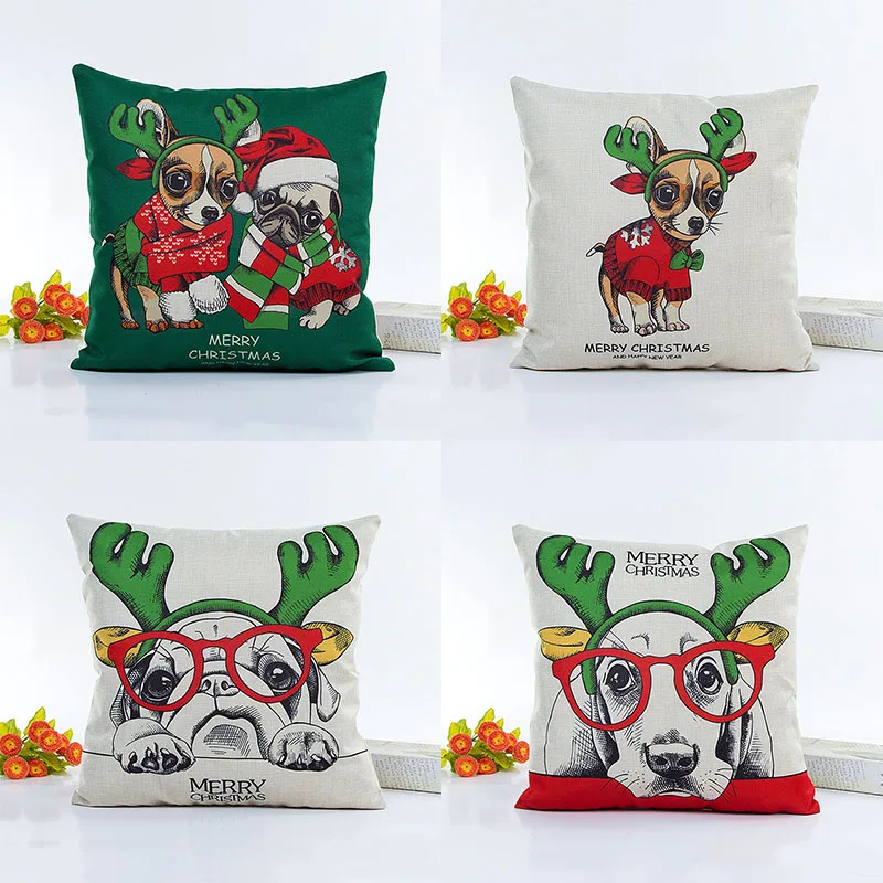 Varmhus Cartoon Dog Home Office Decorative Throw Pillow Case Durable Pillowcases Cover DIY Christmas Gift | Дом и сад