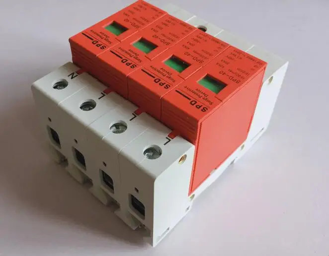 SPD Din-рейка стабилизатор напряжения power 4P молниеотвод бытовой 220 В 10-20KA 20-40KA 30-60KA
