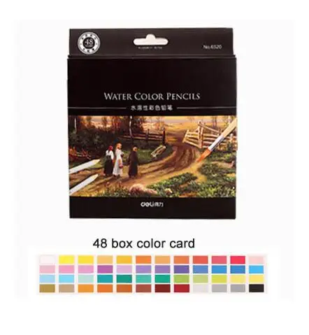 48 colors Набор цветных карандашей акварельные восковые карандаши ручки пастельные для рисования мелки Канцтовары офисные школьные товары для рукоделия lapices - Цвет: 48 colors