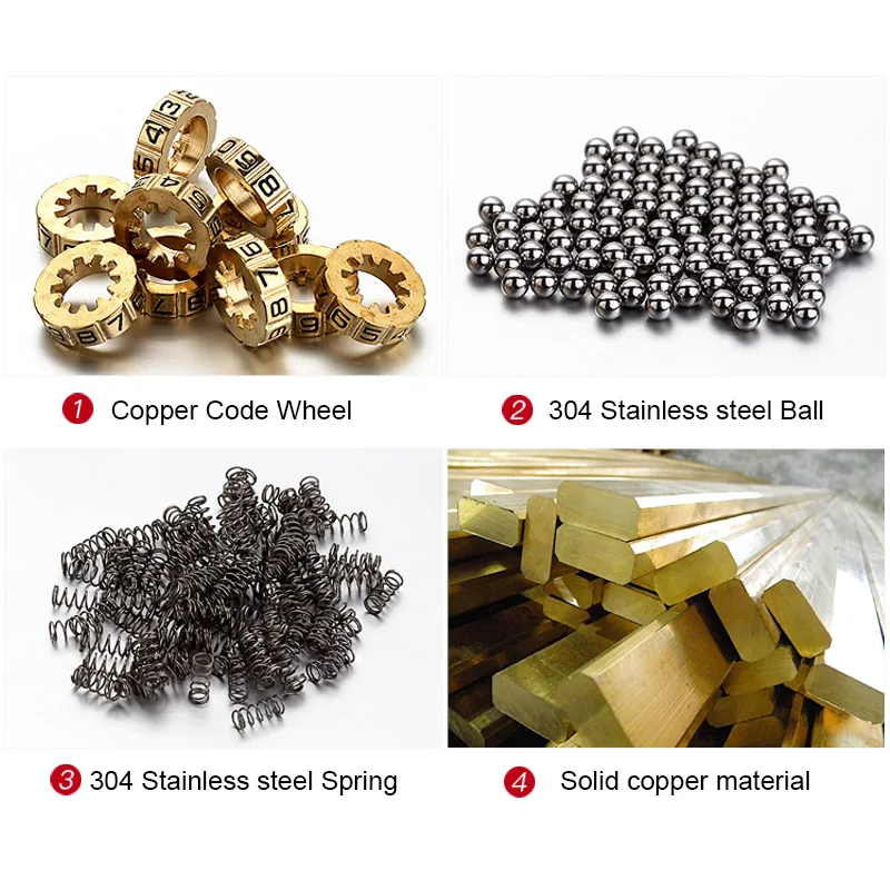 Высококачественный замок с замком из твердой латуни кодовый паролем секретный