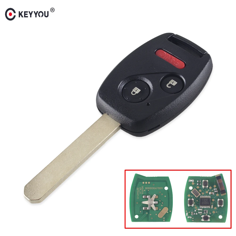 Дистанционный ключ KEYYOU для автомобиля с 3 кнопками Honda CRV EX/EX L/LX Accord Crosstour ФОБ