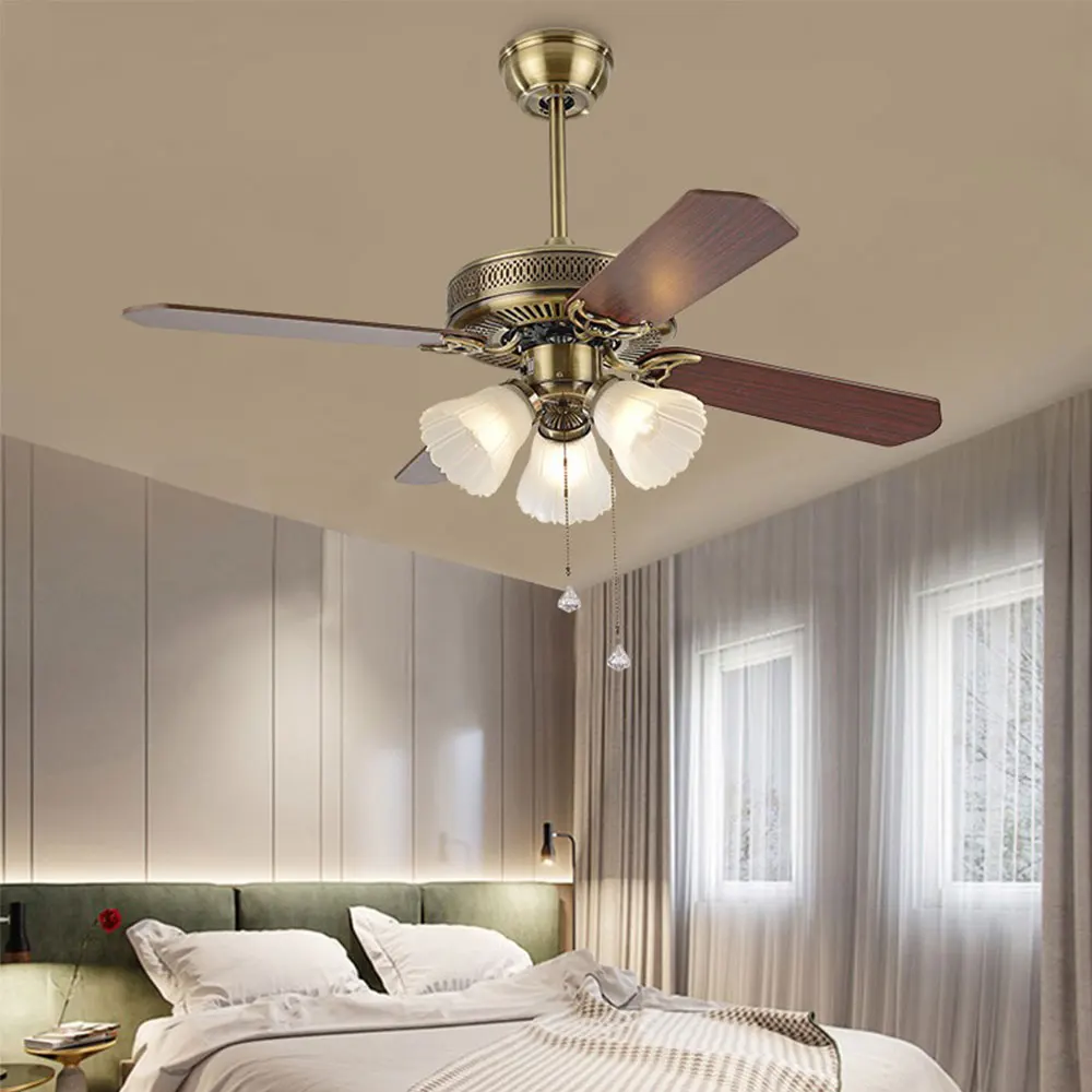 Американский Винтаж потолочный вентилятор с светильник s удаленный Управление