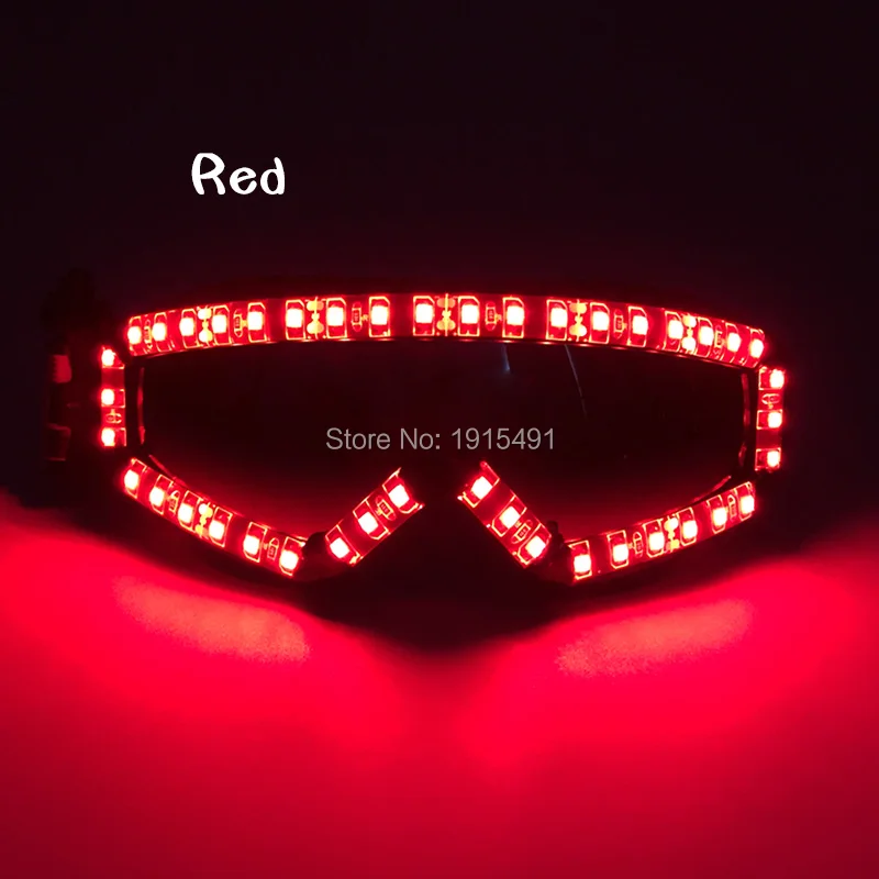 Трендовые ослепительные DJ Бар Led Rave Party лыжные очки светящиеся рождественские