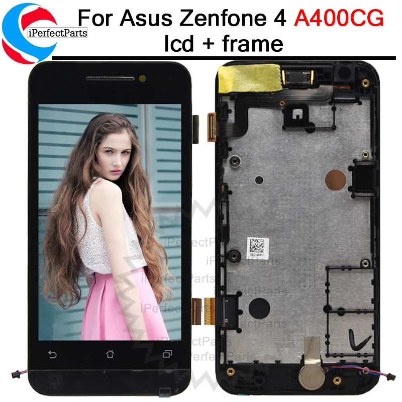 ЖК-дисплей 4 дюйма для Asus Zenfone A400CG сенсорный экран с дигитайзером в сборе и рамкой