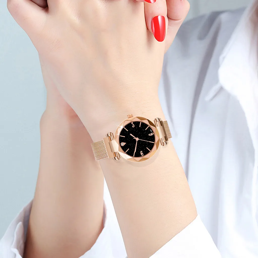 Womens Ladies Watch Top Brand Luxury Stainless Steel Rose Gold Watches Fashion Female Business Quartz Wrist zegarek damski | Наручные