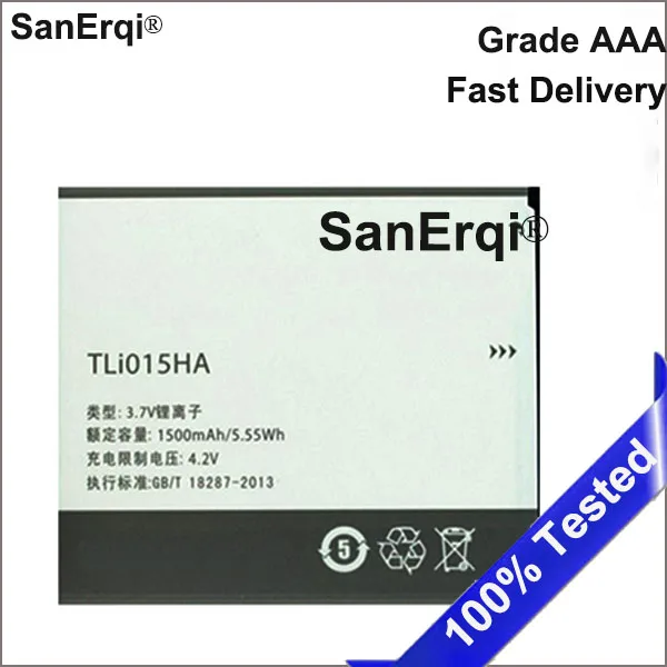 

Батарея SanErqi TLi015HA для Alcatel TCL J636D J636D + аккумулятор для телефона