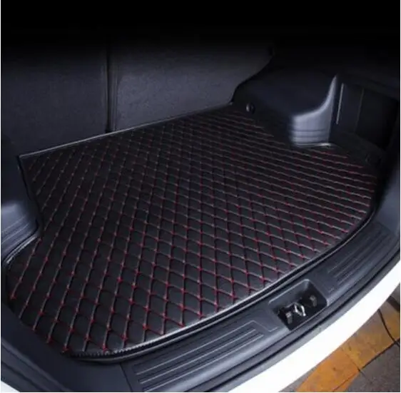 Автомобильный вышитый кожаный поднос для багажника полностью задний защиты пола