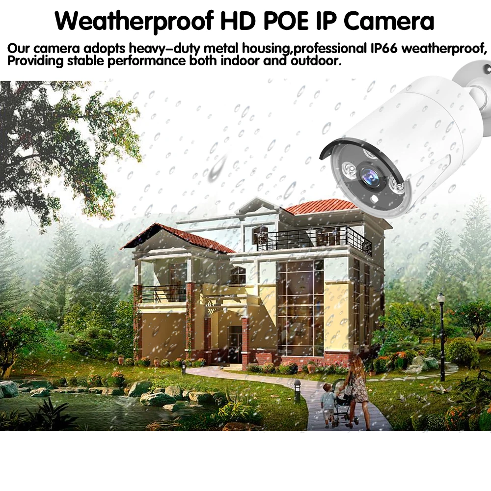 HKIXDISTE HD 8CH NVR 1080P POE CCTV камера система Комплект 2MP наружная водонепроницаемая IP