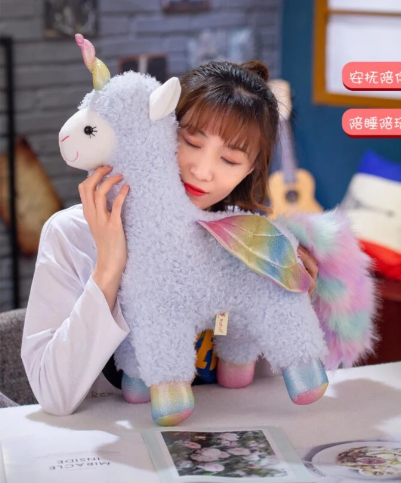 1 шт. 60-30 см Kawaii Единорог Альпака плюшевые игрушки мягкие животные плюшевые игрушечные единороги мягкая игрушка для девочек и мальчиков детские подарки на день рождения