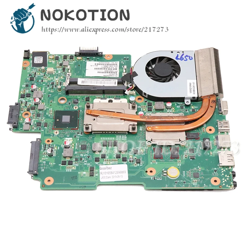 Радиатор NOKOTION V000210930 для ноутбука Toshiba Satellite L650 ЦП ГПУ радиатор радиатора