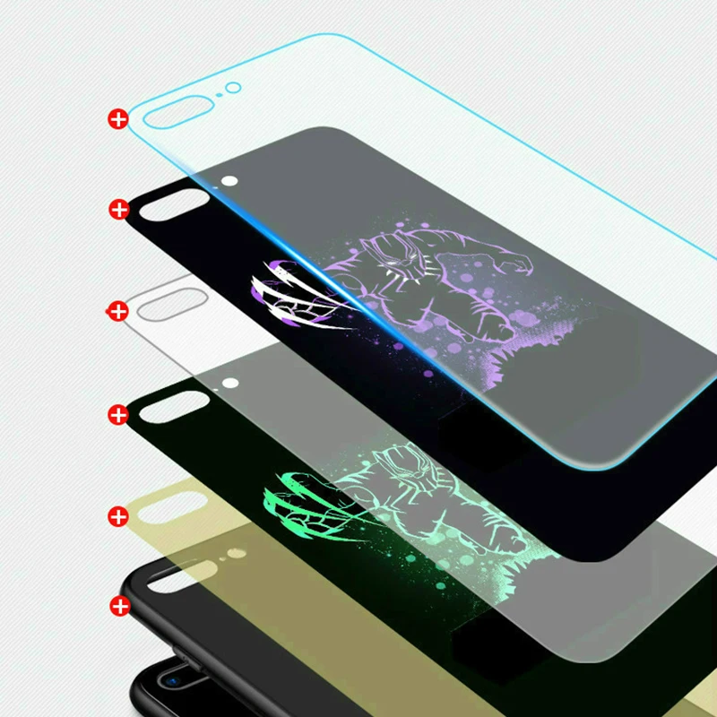 Светящийся стеклянный чехол для телефона с волком Samsung Galaxy S8 PLUS задняя крышка