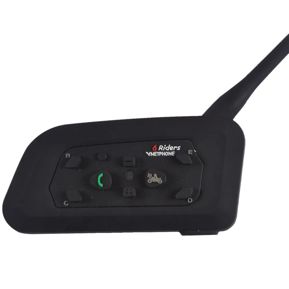 Vnetphone 3 шт V6 мотоциклетный шлем Bluetooth гарнитура Интерком 6 всадников 1200 м беспроводной Intercomunicador BT Interphone