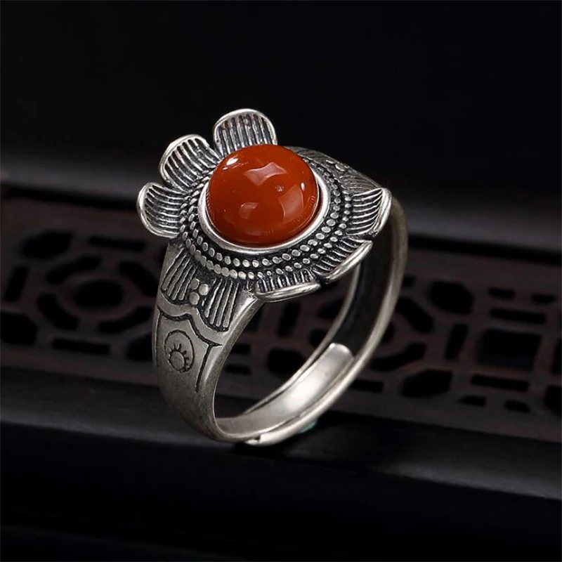 Женское кольцо с хвостом натуральный камень из гиппопа регулируемое 100%