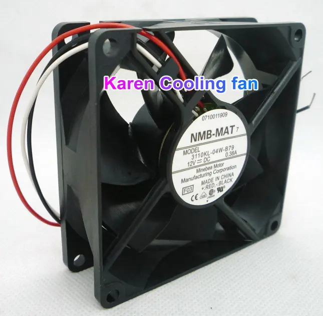NMB новый оригинальный ** 8025 DC12V 0.38A 3110KL 04W B79 F03 3 проводной сигнальный Вентилятор