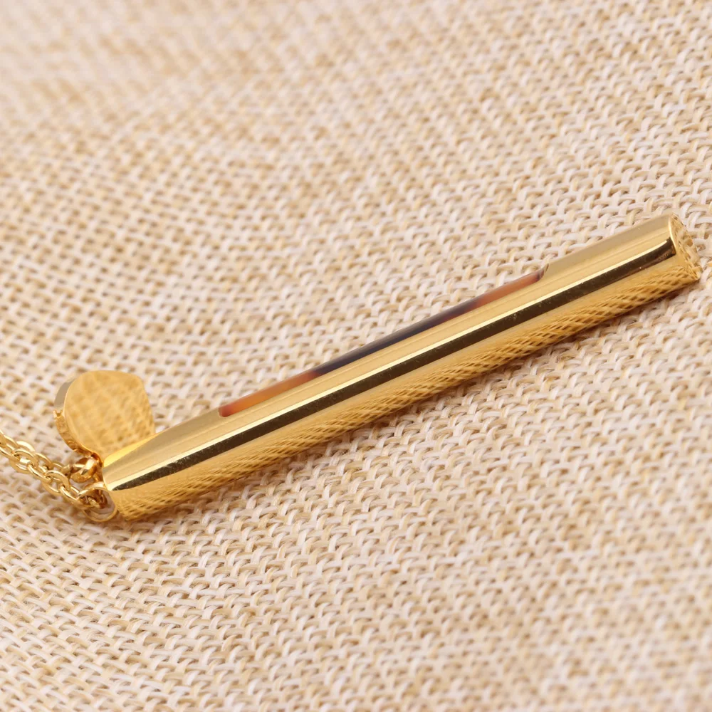 Горячая Мода золотого цвета из нержавеющей стали женское цилиндрическое