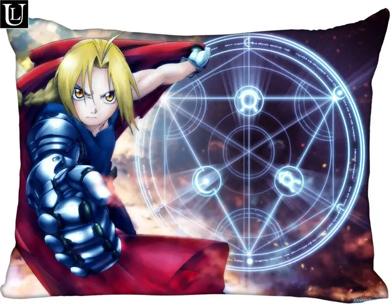 

Top Sale FULLMETAL ALCHEMIST Pillowcase Custom Zippered Rectangle Pillow Cover Cases Size 50x75cm (Two sides) 1pcs custom