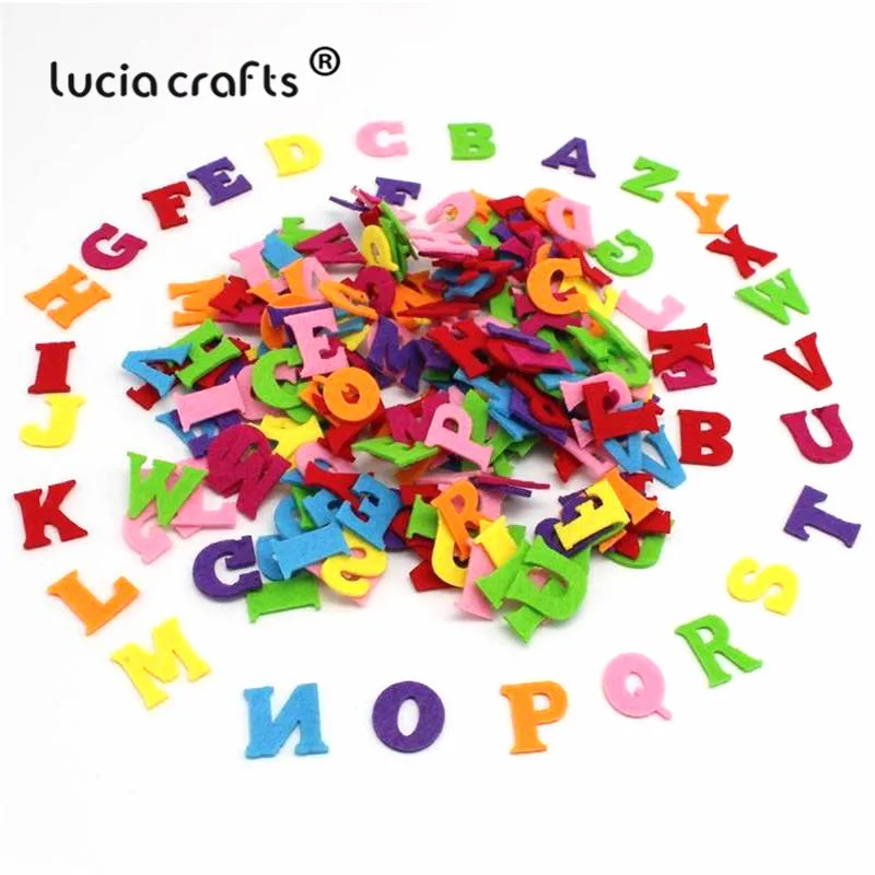 Lucia crafts случайная 100 шт Алфавит Номер 0-9 войлочная ткань полиэфирная ткань войлочная ткань для шитья Ремесло смешанный нетканый B0530